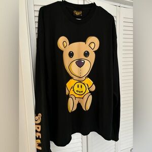 Drew Theodore Crewneck Long Sleeve Shirt - Black, Large